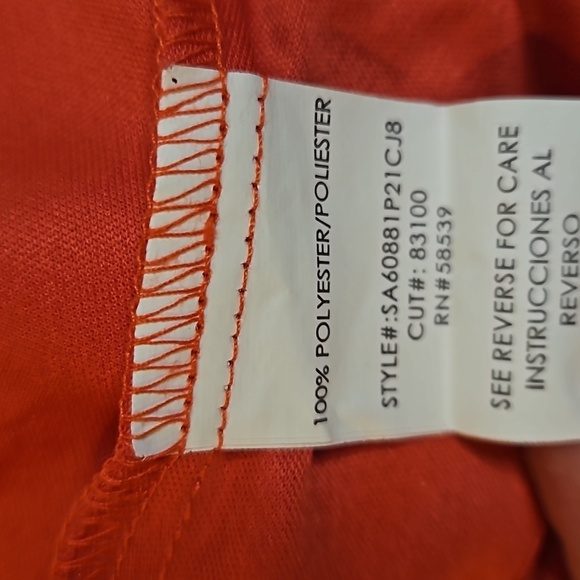 Lots Of Love Cutout Waist Ruffle V-Neckline Dress in Rich Orange, L - Picture 8 of 9